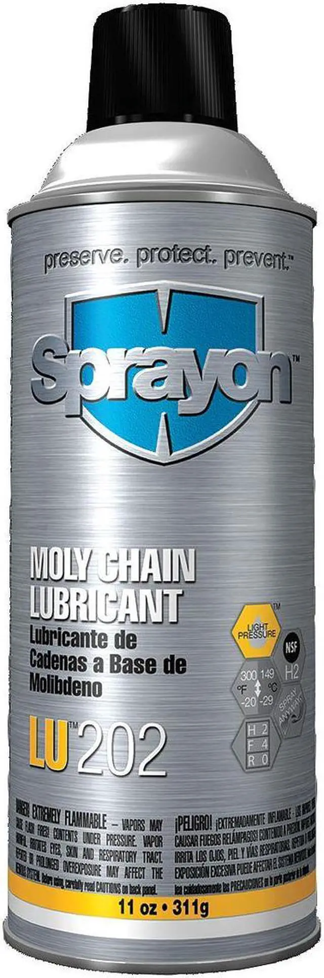 Main image of SPRAYON SC0202000 Moly Chain and Pin Lubricant, Aerosol, 11 Oz.