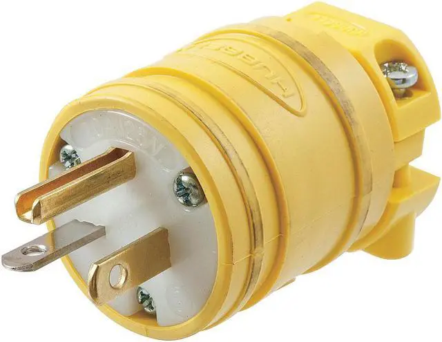 Alt view image 2 of 3 - HUBBELL WIRING DEVICE-KELLEMS HBL1433 3 Wire Flip Seal Straight Blade Plug