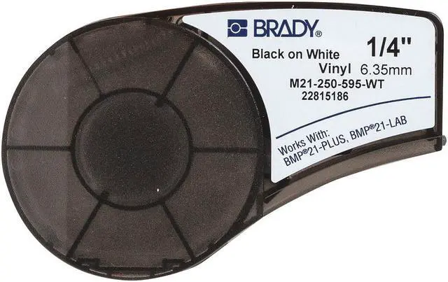 Main image of BRADY M21-250-595-WT Label Tape Cartridge,Permanent Printer
