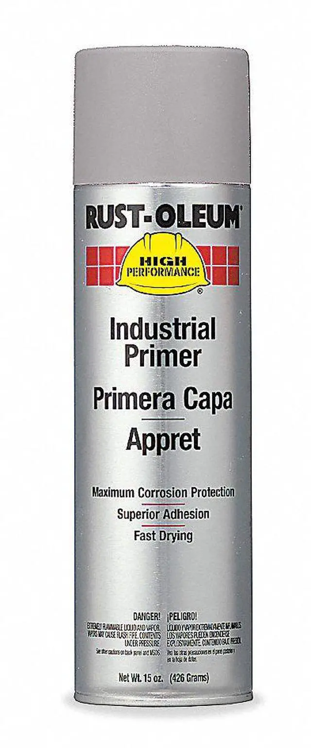 Alt view image 4 of 5 - RUST-OLEUM V2182838 Rust Preventative Spray Primer, Gray, Flat Finish, 15 oz.