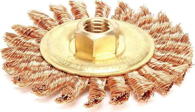 Alt view image 2 of 3 - AMPCO SAFETY TOOLS WB-40KT Knot Wire Wheel Wire Brush, Threaded Arbor