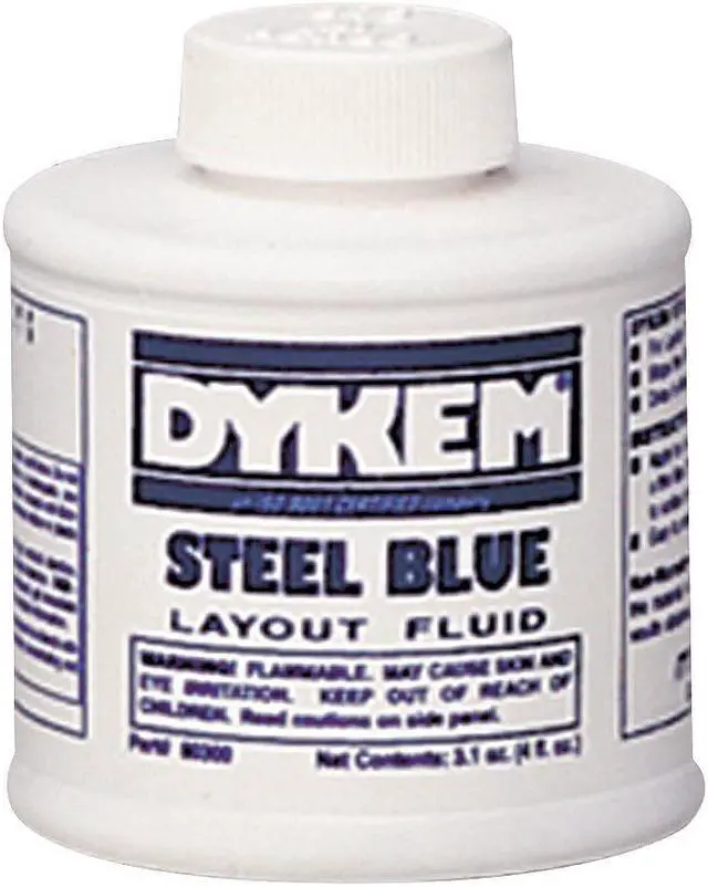 Alt view image 2 of 2 - DYKEM 80300 Layout Fluid, Steel Blue, 4 fl oz, Brush Cap Bottle, Blue