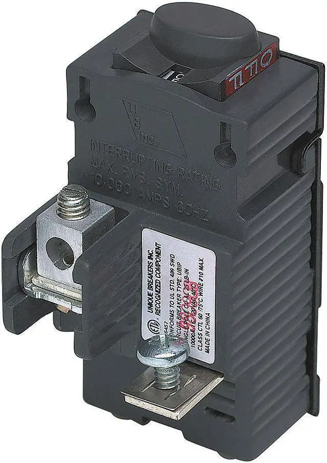 Main image of 1P Standard Plug In Circuit Breaker 20A 120VAC PUSHMATIC UBIP120
