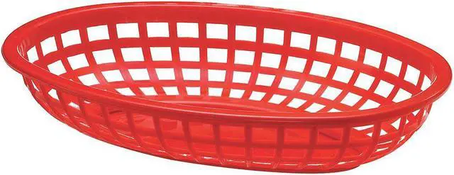 Alt view image 2 of 2 - TABLECRAFT 1074R Classic Basket, Oval, Red,PK36