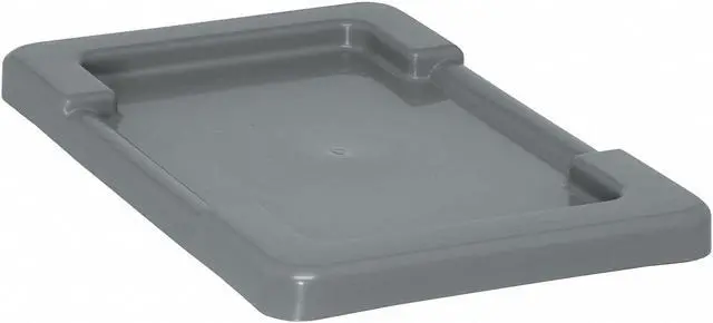 Main image of QUANTUM STORAGE SYSTEMS LID1711GY Cross Stack Tote Lid, 17.25 in x 11 in, Gray,