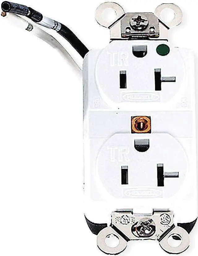 Main image of HUBBELL WIRING DEVICE-KELLEMS HBL8300SGWA Straight Blade Receptacle, 5-20R, 20
