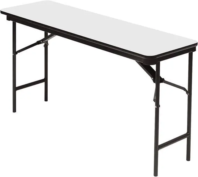 Alt view image 2 of 9 - Premium Wood Laminate Folding Table, Rectangular, 72w x 18d x 29h, Gray