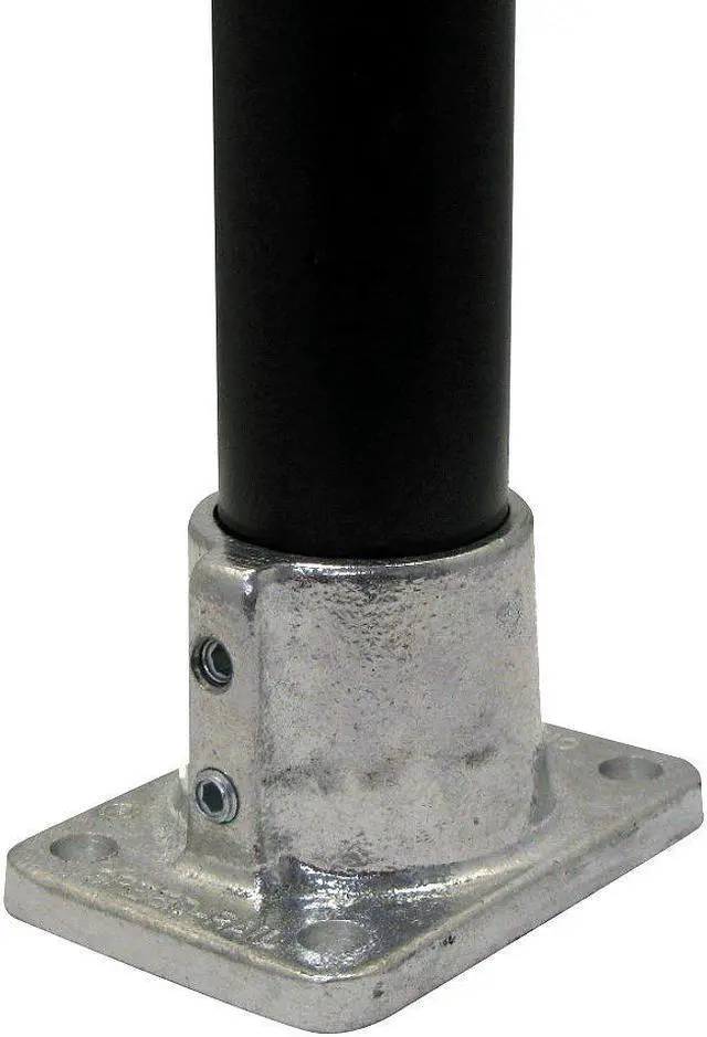 Main image of HOLLAENDER 47-9 Structural Pipe Fitting, Base Flange, Aluminum, 2 in Pipe Size,