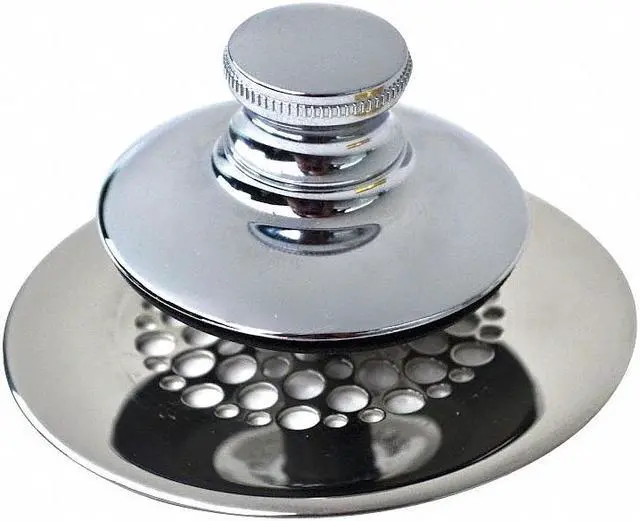 Alt view image 3 of 5 - WATCO 48750-PP-CP-G Bathtub Stopper And Drain,Grid Strainer