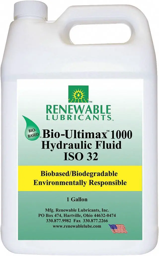 Main image of Vegetable Oil Hydraulic Oil, 1 gal. Jug, ISO Viscosity Grade : 32