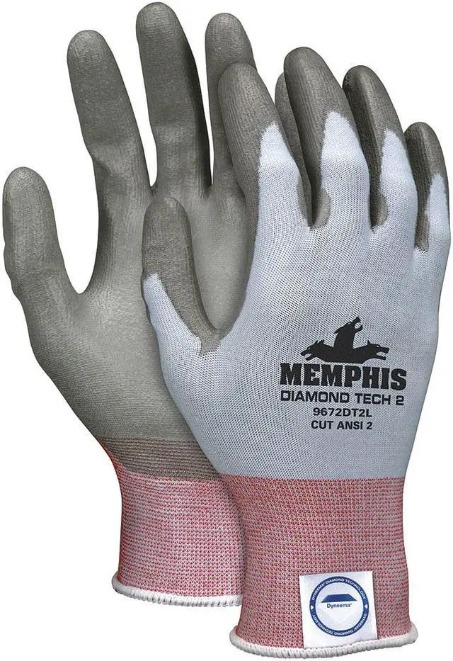 Main image of MCR SAFETY 9672DT2L Cut Resistant Coated Gloves, A2 Cut Level, Polyurethane, L,
