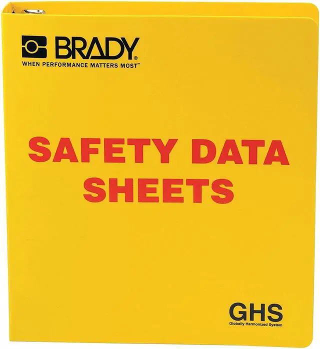Alt view image 2 of 2 - BRADY 121183 Binder,Right to Know Safety Data Sheet
