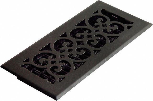 Main image of DECOR GRATES ST410 Floor Register 5.5 X 11.5, Textured Black, Cast Iron