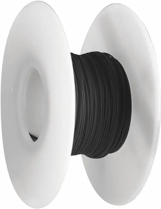 Alt view image 2 of 3 - OK INDUSTRIES R26BLK-0100 Spooled Wrapping Wire, 26 AWG, Black, Kynar(R), 100 ft