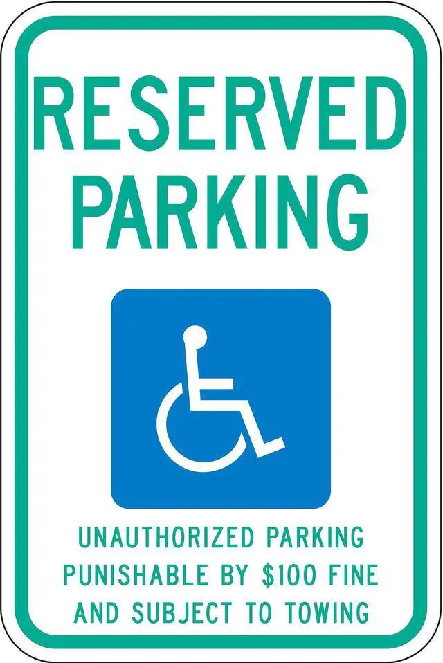 Main image of LYLE HC-TN01-12HA ADA Handicapped Parking Sign,18" x 12, HC-TN01-12HA