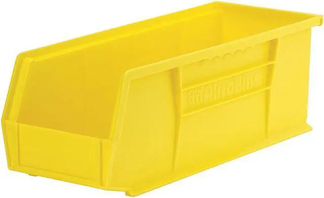 Alt view image 2 of 2 - AKRO-MILS 30234YELLO Hang & Stack Storage Bin, Plastic, Yellow, 5 in H, 5 1/2