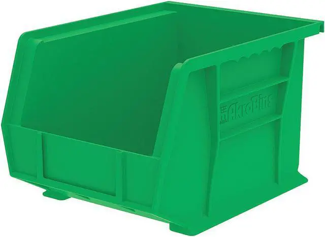 Alt view image 2 of 2 - AKRO-MILS 30239GREEN Green Hang and Stack Bin, 10-3/4"L x 8-1/4"W x 7"H