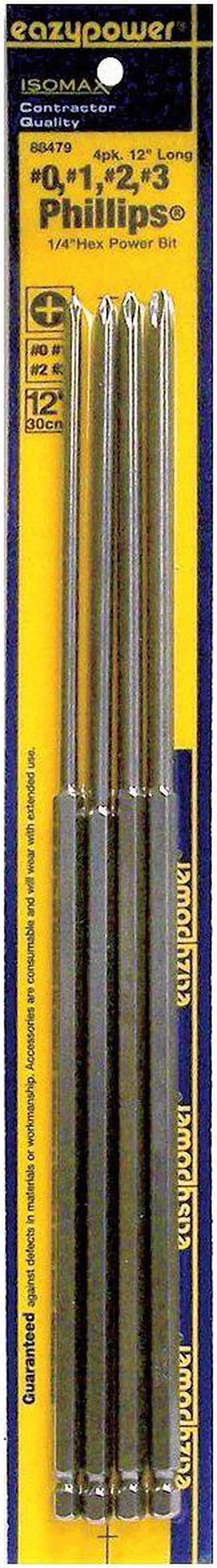 Main image of ISOMAX 88479 Phillips Bit Set,4 Pieces,1/4" Shank