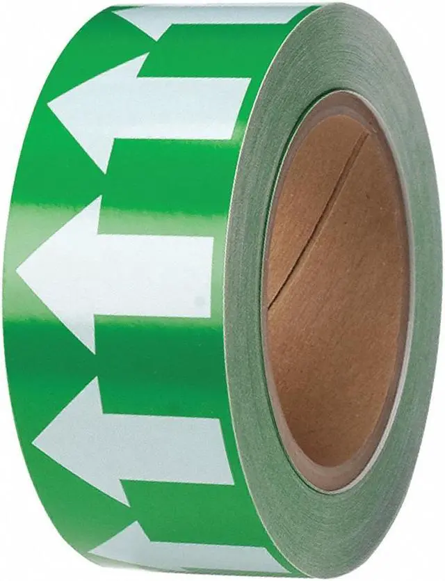 Alt view image 2 of 2 - BRADY 91421 Arrow Tape,White/Green,2 In. W