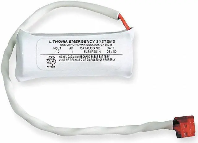 Alt view image 2 of 2 - LITHONIA LIGHTING ELB 1P201N2 Battery,Nickel Cadmium,1.2V,1mAh