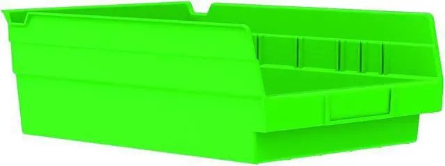 Alt view image 2 of 2 - AKRO-MILS 30150GREEN Shelf Storage Bin, Plastic, Green, 4 in H, 8 3/8 in W, 11