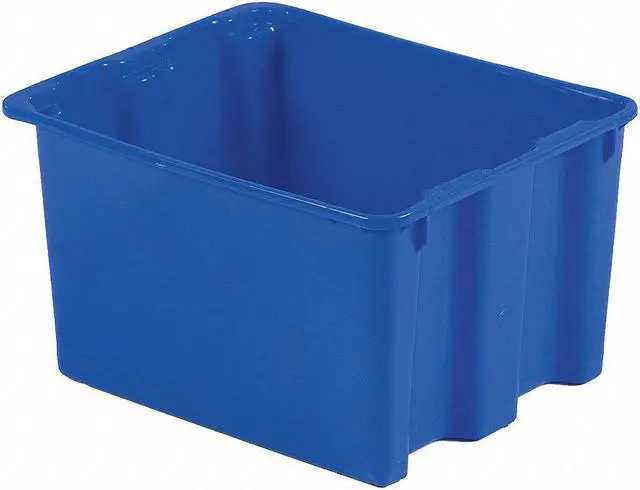 Main image of LEWISBINS SN2117-12 Blue Hang & Stack Storage Bin, Plastic, Blue, 12 in H, 17