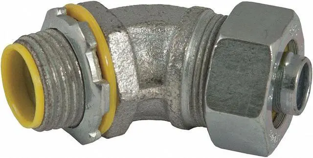 Main image of RACO 3561 Conduit Fitting Connector, 3/8 in, Liquid-Tight, Steel, Electro Zinc