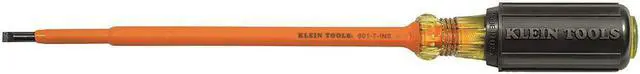 Main image of KLEIN TOOLS 601-7-INS Insulated Screwdriver Slotted 3/16" 7 in Round