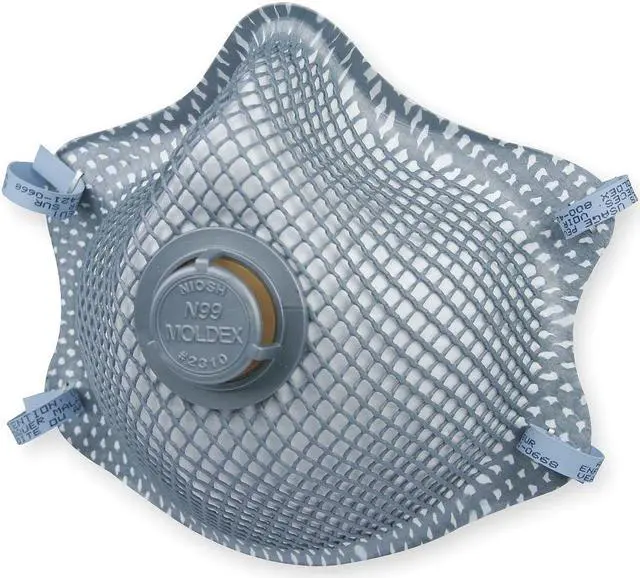 Alt view image 6 of 10 - Moldex N99 Premium Particulate Respirator Half-Face Mask Medium/Large 10/Box