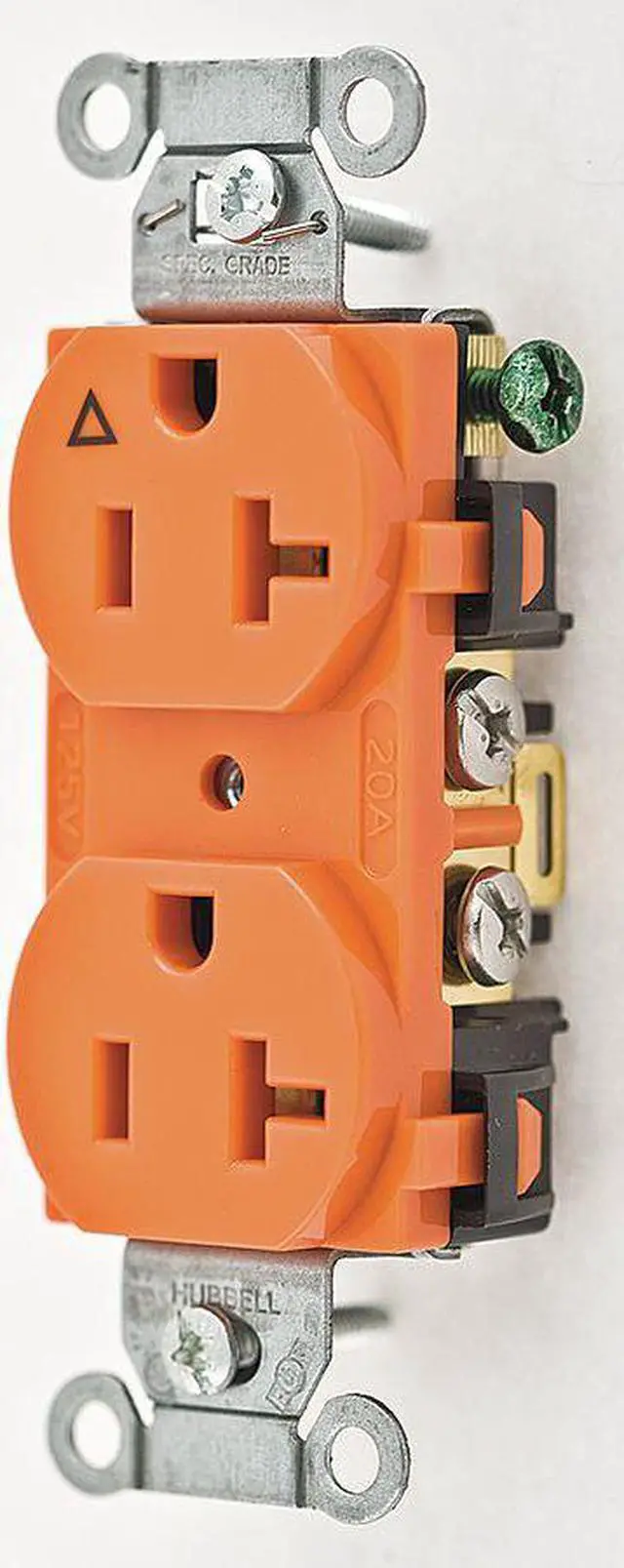 Main image of HUBBELL WIRING DEVICE-KELLEMS IG5352 20A Duplex Receptacle 125VAC 5-20R OR