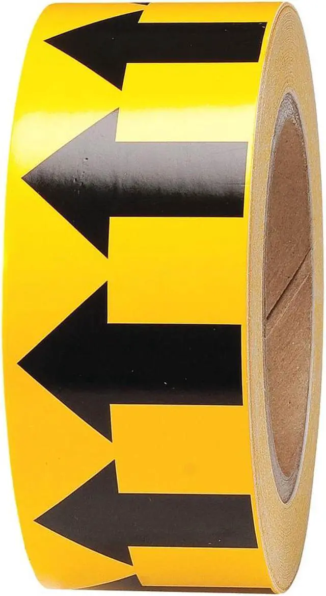 Alt view image 2 of 2 - BRADY 91420 Arrow Tape,Black/Yellow,2 In. W