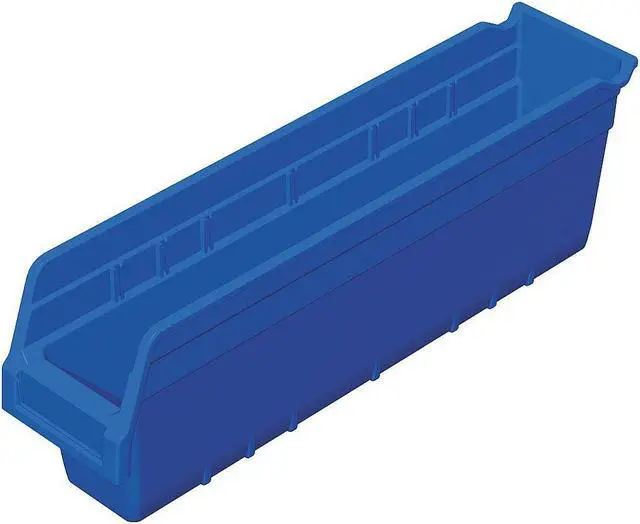 Alt view image 2 of 4 - AKRO-MILS 30048BLUE Blue Shelf Bin, 17-7/8"L x 4-1/8"W x 6"H