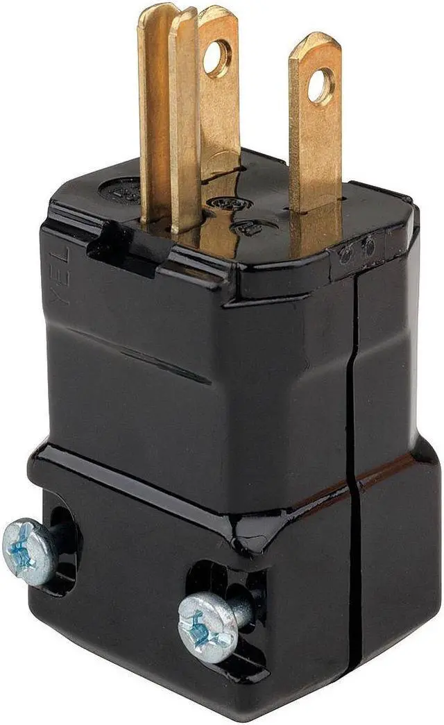 Alt view image 2 of 3 - HUBBELL WIRING DEVICE-KELLEMS HBL5965VBLK 3 Wire Commercial Straight Blade Plug