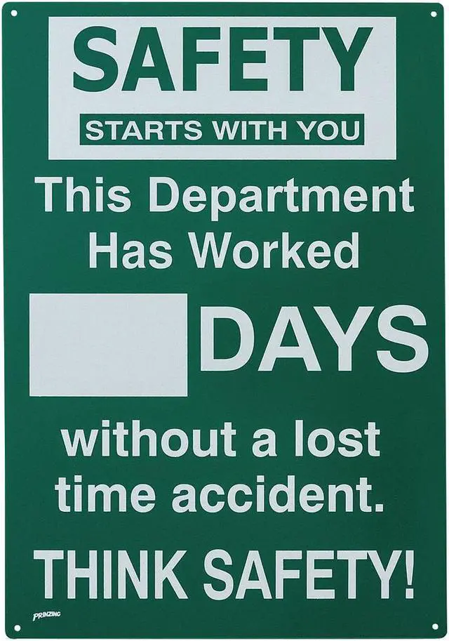 Alt view image 2 of 2 - BRADY SM793E Safety Record Signs,20 x 14In