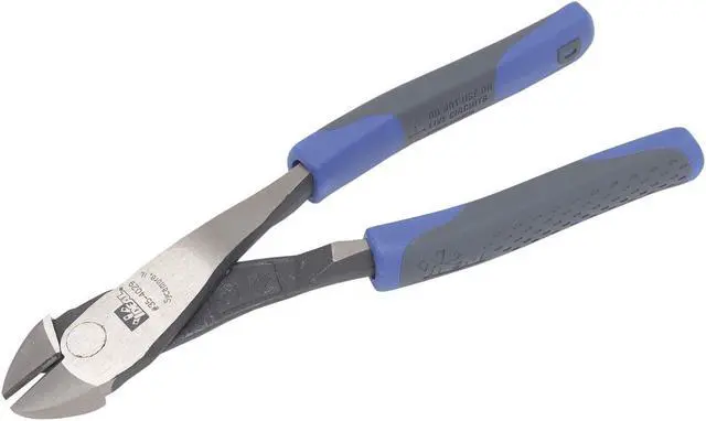 Main image of Pliers, Diagonal, w/Cutter, Blue/Gray, 8 In