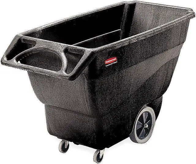 Alt view image 2 of 10 - RUBBERMAID FG9T1300BLA 1/2 cu. yd. 450 lb. Tilt Truck