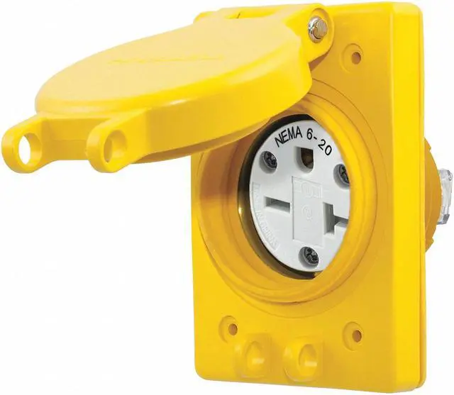 Main image of HUBBELL WIRING DEVICE-KELLEMS HBL60W48 Watertight Receptacle, Receptacle, 250V