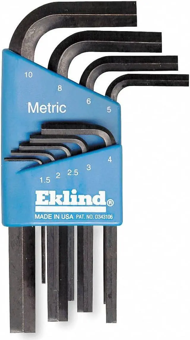 Alt view image 2 of 3 - EKLIND 11509 9 Piece Metric L-Shape Hex Key Set, 11509