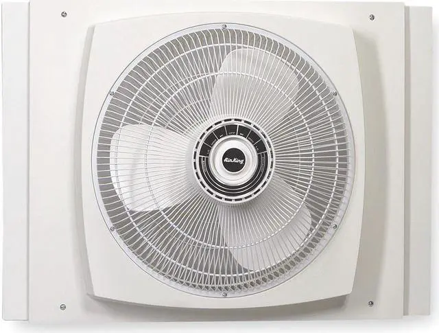 Alt view image 8 of 20 - Air King Storm Guard 16" 3-Speed 1/16 HP Plastic Blade Ball Bearing Window Fan