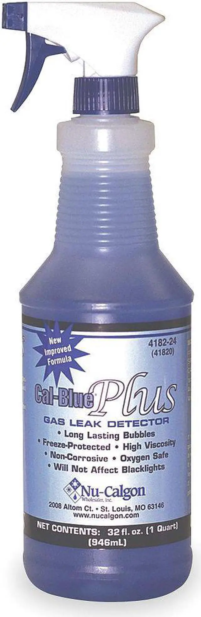 Main image of NU-CALGON 4182-24 Cal-Blue Micro Leak Detector, Liquid, 1 qt Spray Bottle,
