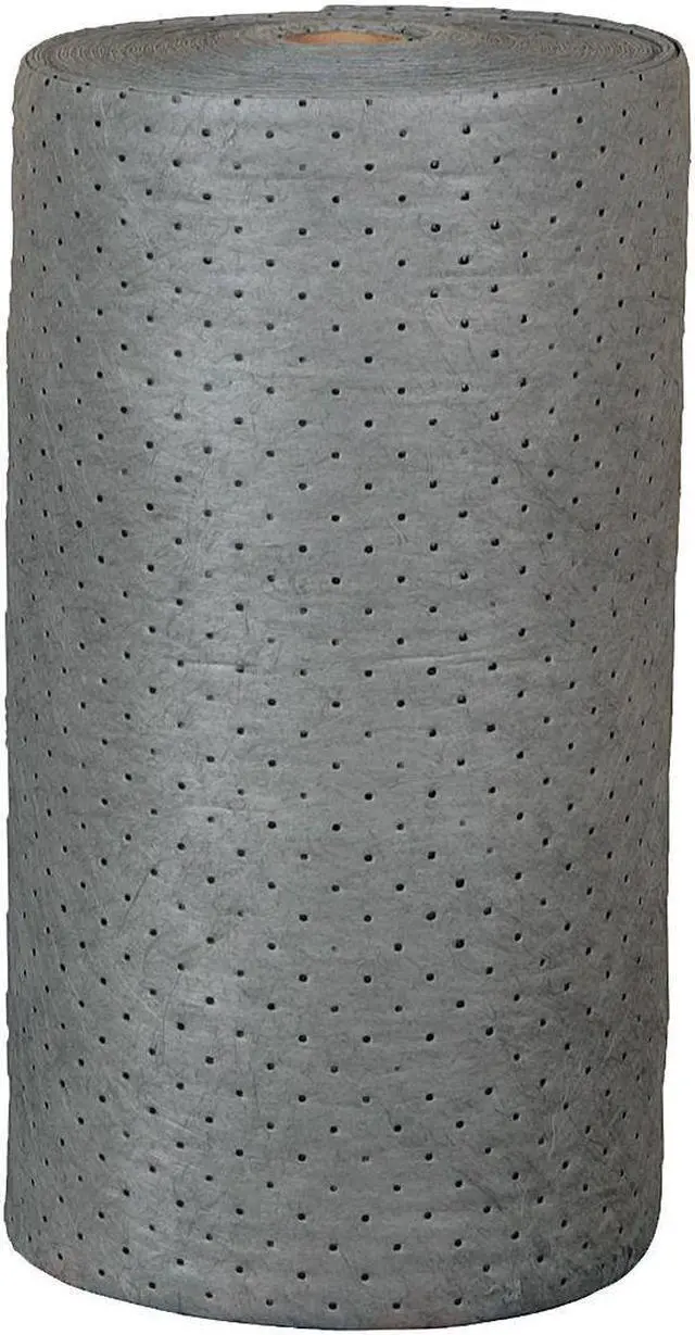 Main image of BRADY GP30 Sorbent Roll, 48 gal, 30 in x 150 ft, Universal, Gray, Polypropylene