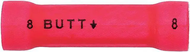 Main image of 3M MNG18BCX Butt Splice Wire Connector, 18 AWG Max, Red, Nylon Insulation, 600