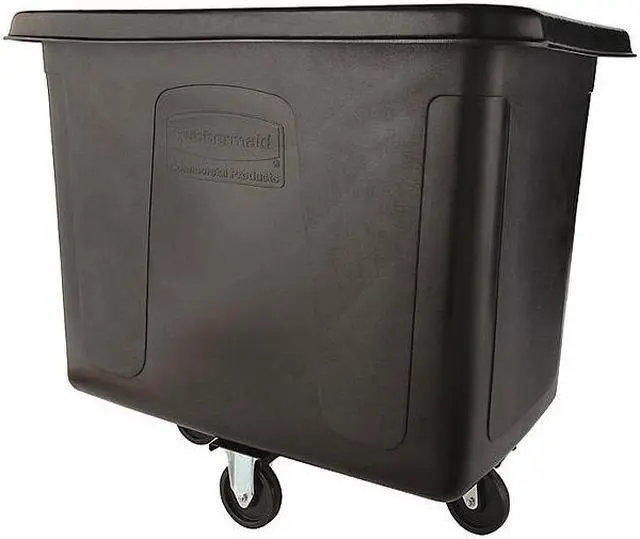 Main image of RUBBERMAID FG461400BLA Cube Truck,1/2 cu. yd.,500 lb. Cap,Black