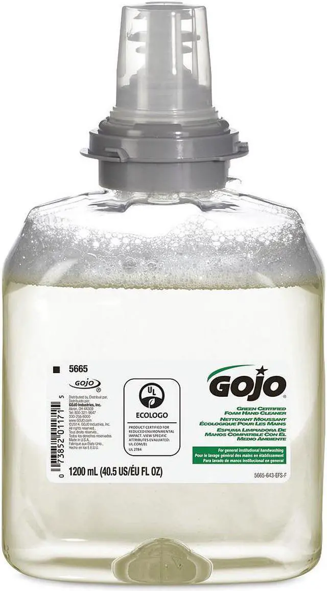 Main image of Gojo Unscented Foam Hand Soap, 1200mL Cartridge, Clear 5665-02