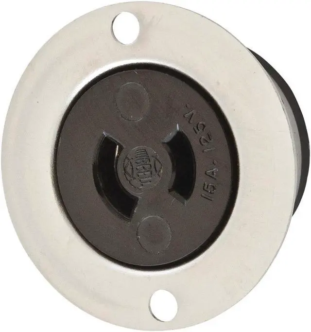 Main image of HUBBELL WIRING DEVICE-KELLEMS HBL7468 Midget Flanged Locking Receptacle, ML-1R,