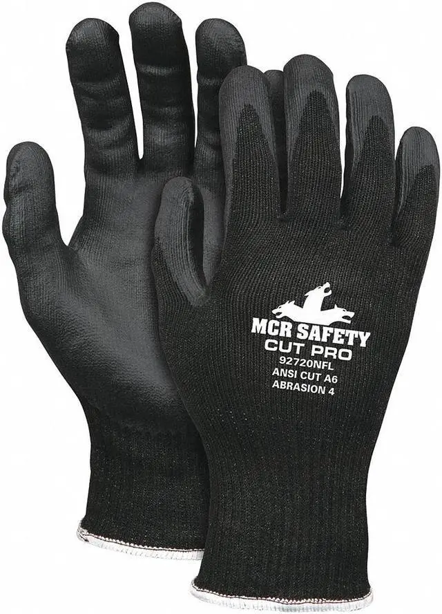 Alt view image 3 of 5 - Mcr Safety Cut Resistant Gloves Black 10 Gauge  92720NFXL