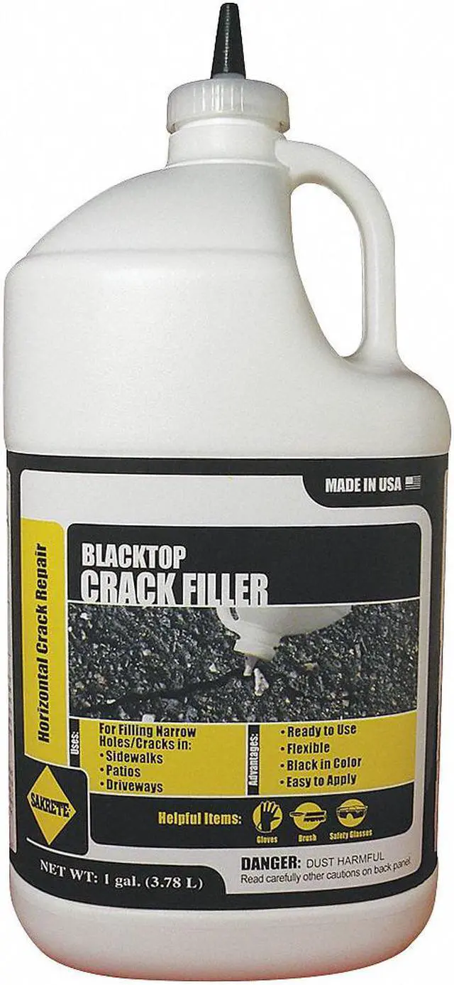 Alt view image 2 of 3 - SAKRETE 120039 Crack Filler, Bottle, Black, Blacktop Crack Filler