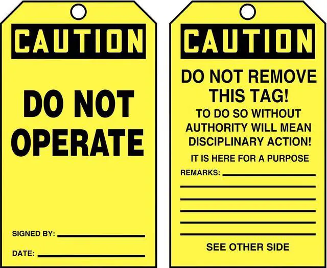 Alt view image 2 of 2 - ACCUFORM TAR130 Caution Tag By The Roll, General Safety, Cardstock, 6 1/4 in H