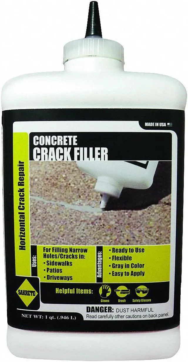 Main image of SAKRETE 120026 Crack Filler, Bottle, Gray, Concrete Crack Filler