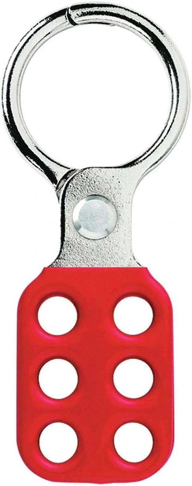 Alt view image 5 of 6 - SAFETY HASP, ALUMINUM, 1-1 2 INCH DIAMETER JAWS, RED HANDLE 1 EA